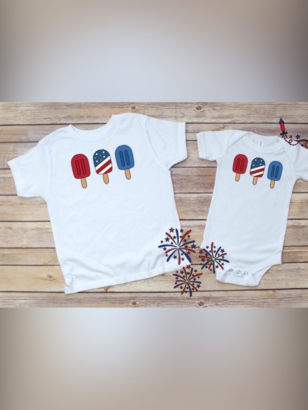 Americana Popsicles Handmade T-Shirt- All Ages NWOT